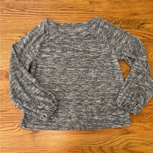 Lou & Grey Heather Gray/Blue Sweater Top